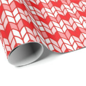 RED GINGHAM STRICK Wrapping Paper Geschenkpapier (Rolleneckpunkt)
