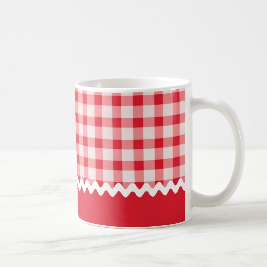 Red Gingham Tasse (Rechts)