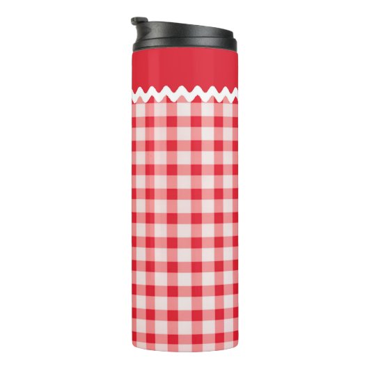 Red Gingham Thermal Tumbler Thermosbecher (Nach rechts gedreht)