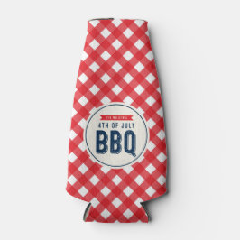 Red Gingham und Blue 4. Juli GRILLEN Flaschenkühler