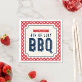 Red Gingham und Blue 4. Juli GRILLEN Serviette (Beispiel)