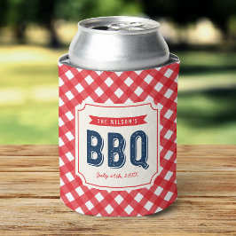 Red Gingham und Blue Summer GRILLEN Dosenkühler