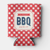 Red Gingham und Blue Summer GRILLEN Dosenkühler (Vorderseite)