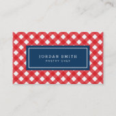 Red Gingham und Blue Visitenkarte (Vorderseite)