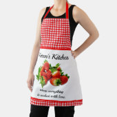 Red Gingham und Strawberries Personalisiert Schürze (InSitu)