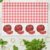Red Gingham und Tomaten Küche Geschirrtuch (Gefaltet)