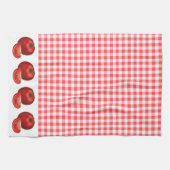 Red Gingham und Tomaten Küche Geschirrtuch (Horizontal)