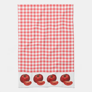 Red Gingham und Tomaten Küche Geschirrtuch