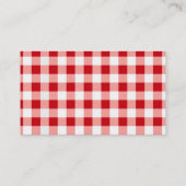 Red Gingham Visitenkarte (Rückseite)