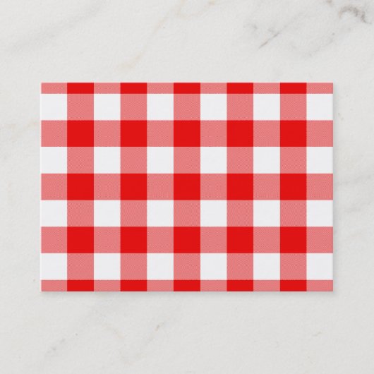 Red Gingham Visitenkarte (Vorderseite)