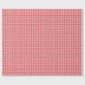 Red Gingham Wrapping Paper Geschenkpapier (Flach)