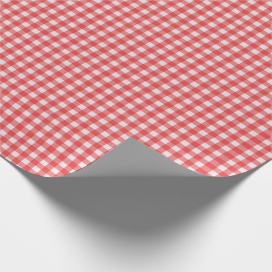 Red Gingham Wrapping Paper Geschenkpapier (Ecke)