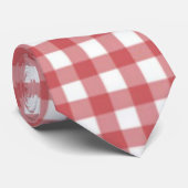 Red GinghamNecktie Krawatte (Gerollt)