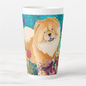 RED -GINKGO CHOW - Latte Tasse (Vorderseite)