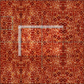 RED GIRAFFE HAUT Wildtiermuster Stoff (Kachel)