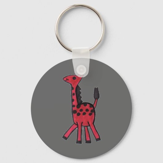 Red Giraffe Schlüsselanhänger (Vorderseite)