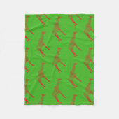 Red Giraffe Stencil Fleecedecke (Vorderseite)