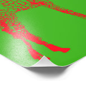 Red Giraffe Stencil Fotodruck (Ecke)