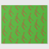 Red Giraffe Stencil Geschenkpapier (Flach)