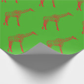 Red Giraffe Stencil Geschenkpapier (Ecke)