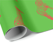 Red Giraffe Stencil Geschenkpapier (Rolleneckpunkt)