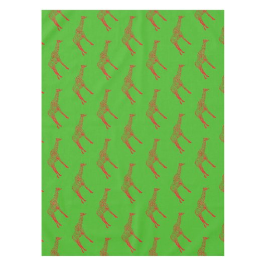 Red Giraffe Stencil Tischdecke (Vorderseite)