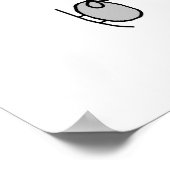 Red Girl Ice Skater T - Shirt und Geschenke Poster (Ecke)