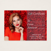 Red Girl Rose Geschenkgutschein (Vorderseite)