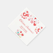 Red Girl Stars Sprinkle Baby Dusche Serviette (Ecke)