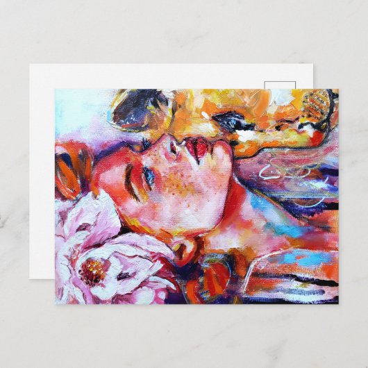 Red Girl von LenaTerzi Postkarte (Vorne/Hinten)