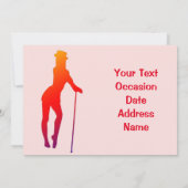 Red Girls Dancing Jazz Einladung (Rückseite)