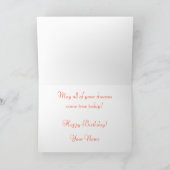 Red Gladiolus Birthday Card Karte (Innenseite)