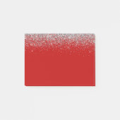 Red Glam & Glitzer Post-it Klebezettel (Vorderseite)