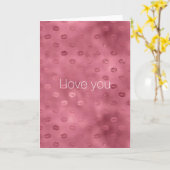 Red Glam Glitzy Lips Kisses Liebe Karte (Gelbe Blume)