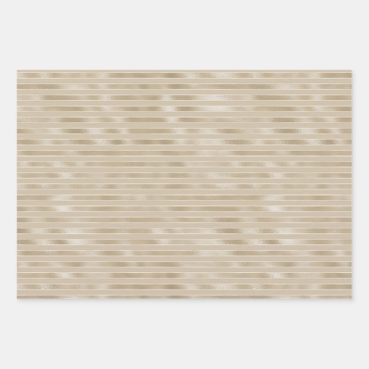 Red Glam Gold Streifen Geschenkpapier Set (Vorderseite 3)