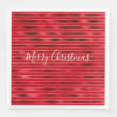 Red Glam Gold Streifen Serviette (Vorderseite)