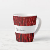 Red Glam Tinsel Stripes Milchtasse (Rechte Ecke)
