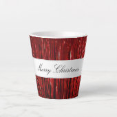 Red Glam Tinsel Stripes Milchtasse (Vorderseite)