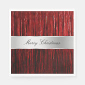 Red Glam Tinsel Stripes Serviette (Vorderseite)