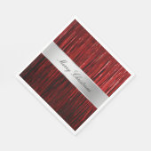 Red Glam Tinsel Stripes Serviette (Ecke)
