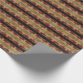 "Red Glass Ornament" Mirrored Gift Wrap Geschenkpapier (Ecke)