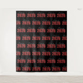 Red Glitter Class of 2026 Photo Backdrop Wandteppich (Vorderseite)