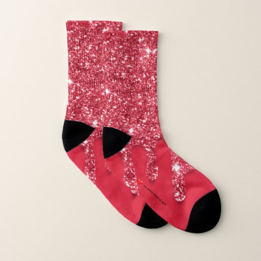 Red glitter drip Astec  Socks Socken (Paar)