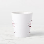 Red Glitter Happy Valentine's Day Hearts Milchtasse (Vorderseite)