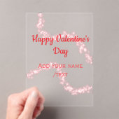 Red glitter lines happy Valentine's day spiral nam Acryleinladungen (Insitu (Handheld))