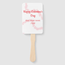 Red glitter lines happy Valentine's day spiral nam Fächer