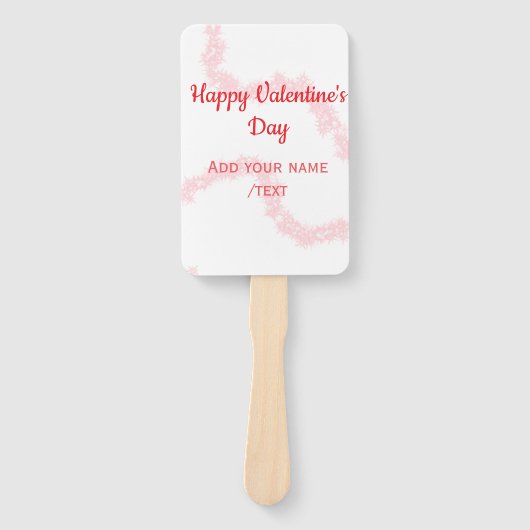 Red glitter lines happy Valentine's day spiral nam Fächer (Vorderseite)