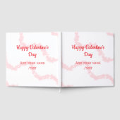 Red glitter lines happy Valentine's day spiral nam Gästebuch (Voll)