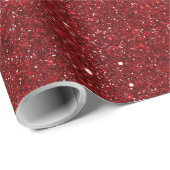 Red Glitter Sparkle Wrapping Paper Geschenkpapier (Rolleneckpunkt)