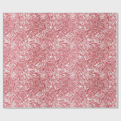 Red Glitter Zebra Print Wrapping Paper Geschenkpapier (Flach)